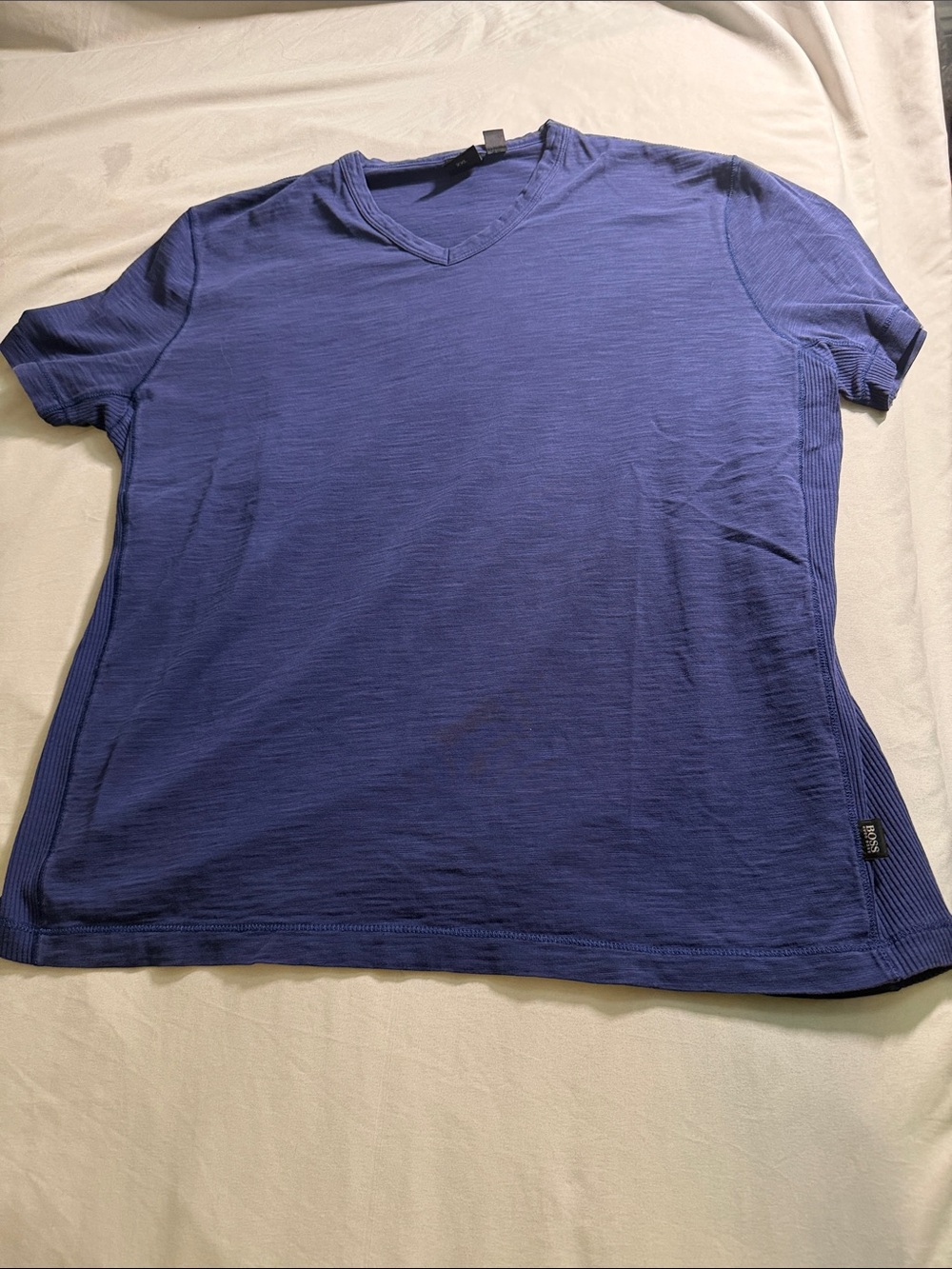 Hugo Boss Deep Blue V-Neck Short Sleeve Tee